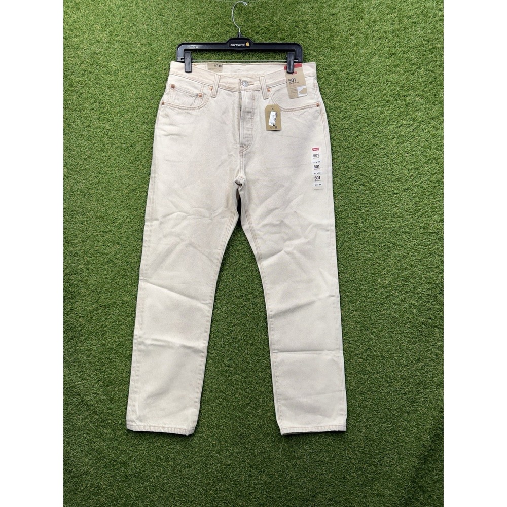 Levis 501 Jeans Womens 31x30 Tan Original High Rise Straight Leg 125010578 New